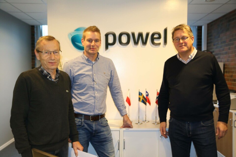 Samarbeider: fra venstre Klaus Livik (Chief Strategist/Powel), Kjetil Halle (CEO/El-Watch) og Geir Nysetvold (Vice President/Powel). Foto: Powel