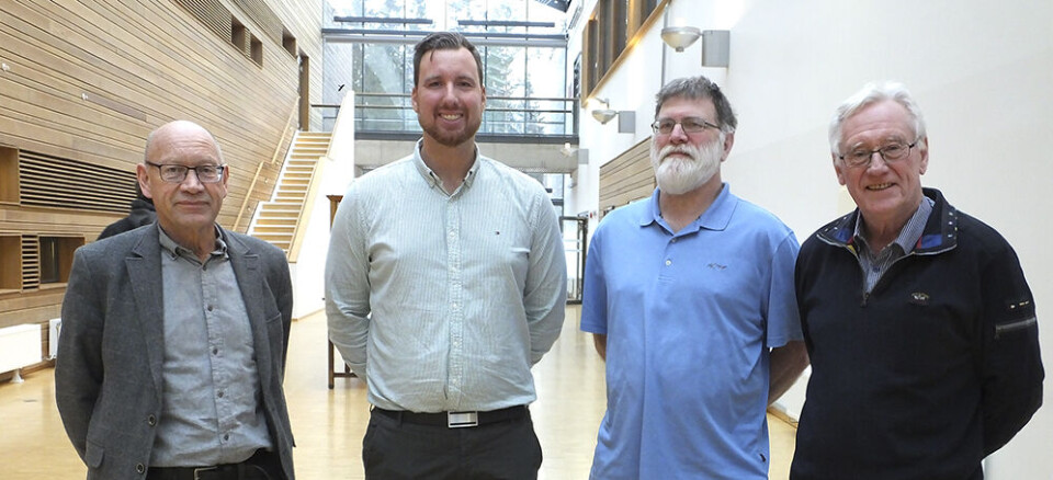 Samarbeid: Audun Mathisen, Elprint, Ole Martin Odland, Nordcad AS, Bruce McKibben, Macaos og Helge Nilsen, Elprint, hadde samlet et knippe brukere på Høgskolen i Sørøst-Norge for å lansere integrasjon mellom OrCAD/Allegro og Macaos.