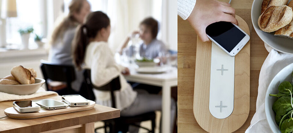 IKEA bygger inn trådløse ladere i en ny møbelkolleksjon som kommer i april.