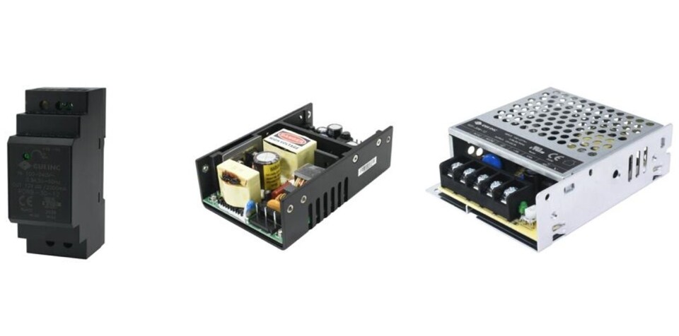 Figur 1: Typiske, interne AC-DC strømforsyningsløsninger