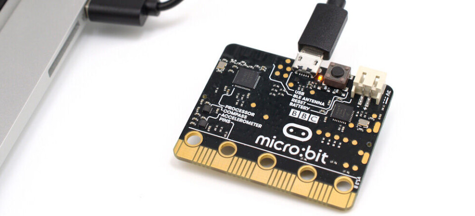 BBC micro:bit er ett av produktene som skal gjøre det morsomt å lære seg koding. Foto: microbit.org