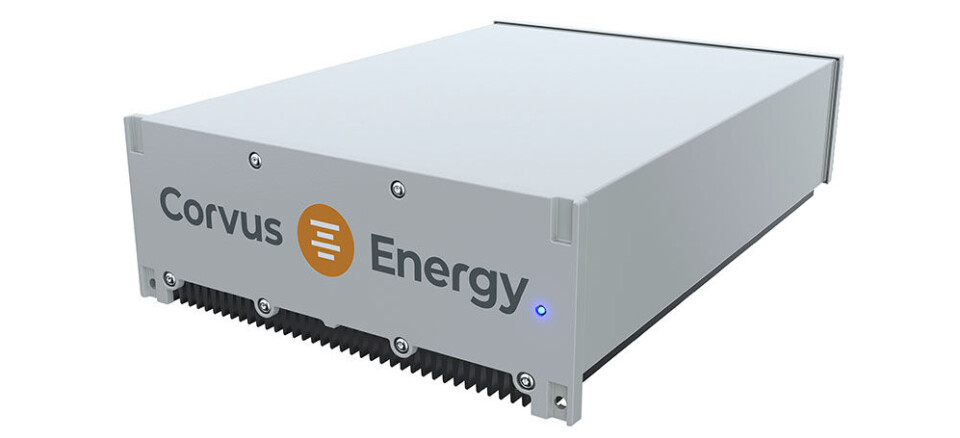 En typisk batterimodul fra Corvus Energy. Nå skal Kitron produsere styringselektronikk for selskapets batterisystemer. Foto: Corvus Energy
