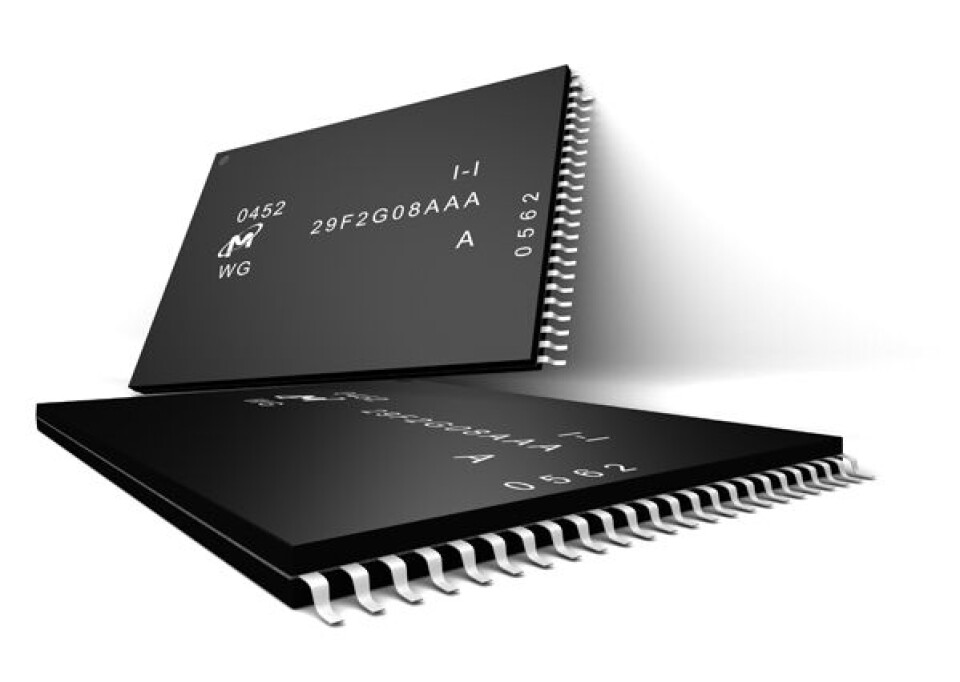 Flash vil være blant markedsvinnerne i 2010, i følge Databeans. (Illustrasjonsfoto: NAND Flash fra Micron)