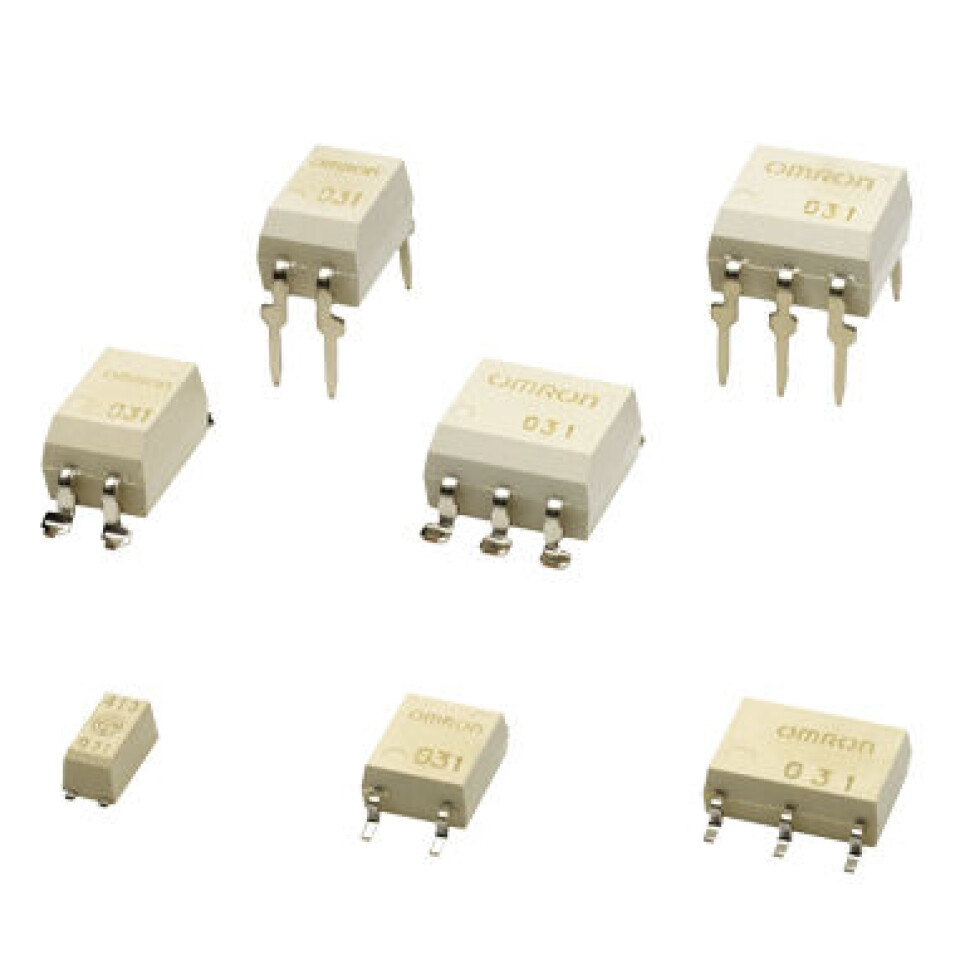 Figur 3: Omrons G3VM serie med MOSFET-reléer tilbyr et høyt antall støyfri svitsjesykluser. Figur: Omron Figur 3: Omrons G3VM serie med MOSFET-reléer tilbyr et høyt antall støyfri svitsjesykluser. Figur: Omron
