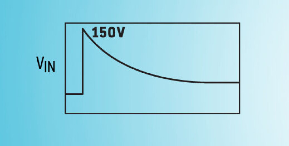 Stopper transienter på 150 volt