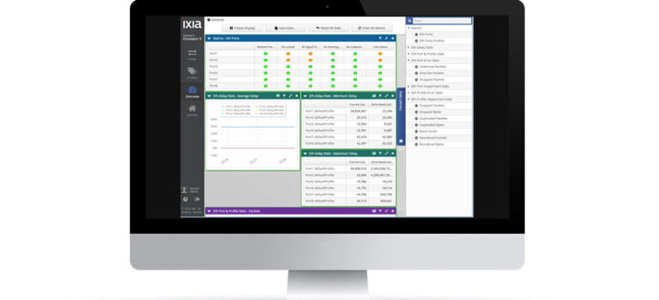 Ixia, som Keysight har lagt inn bud på leverer testløsninger der mye er basert på programvare. På bildet en av løsningene: Network Emulator. (foto: ixiacom.com)