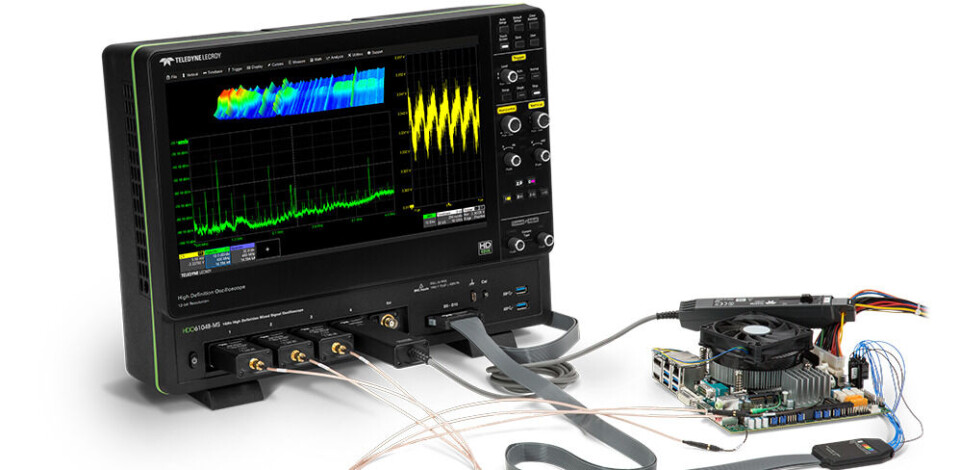 Bølgeform og spektrum i ett instrument