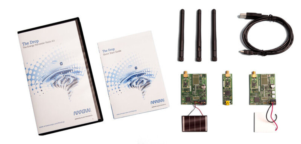 Evalueringssettet består av et solarkort (SBN) og et Peltier-kort (PBN). Begge er utstyrt med en 2,4GHz radio (802.15.4 ZigBee-klar) for trådløs dataoverføring.