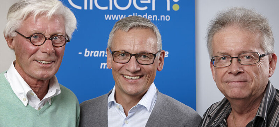 Nils-Erik Magnell (i midten), prosjektdirektør for Eliaden 2014 og PEA- gründerne Helge Bjørhall (t.v.) og Per Kølner (t.h.) skal arbeide for et styrket automatiseringsmiljø på Eliaden 2014. (Foto: John Petter Reinertsen)