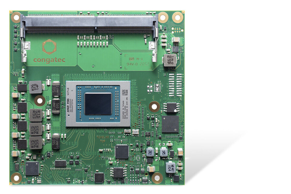 Basert på AMD Ryzen Embedded V2000 Series, gjør congatec den første COM Express-modulen med Octacore-prosessor tilgjengelig.