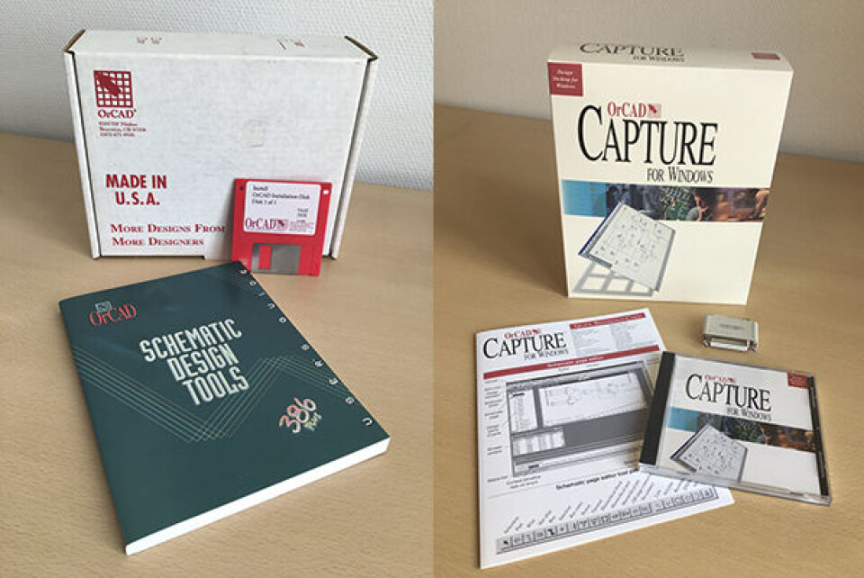 To av de tidlige OrCAD diagramtegning-versjoner. Fra henholdsvis 1989 (tv) og 1996 (th).