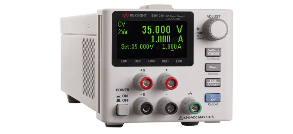 Keysight Technologies lanserer nye strømforsyninger for testbenken. De kan enten plasseres på benk eller i hyllesystem. Foto: Keysight Technologies.
