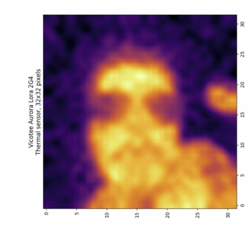 Anonymitet er sikret siden den viser kun temperaturavtrykk. Foto: Vicotee Anonymitet er sikret siden den viser kun temperaturavtrykk. Foto: Vicotee