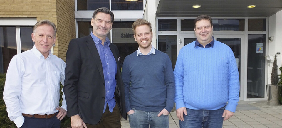 Link Nordic satser på teknisk distribusjon: F.v. Bjørn Nyjordet, Øyvind Bakke, Thomas Olaussen og Yngve Mobråthen. Foto: Einar Karlsen.