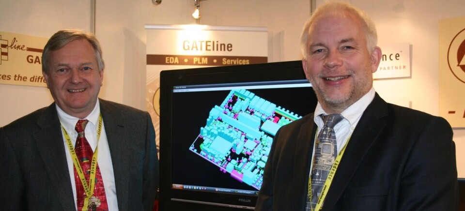 Jan Lindholm (t.v.) og Carl Otto Saugen kan presentere den nye versjon 16.3 av Cadences Allegro- og OrCAD program.
