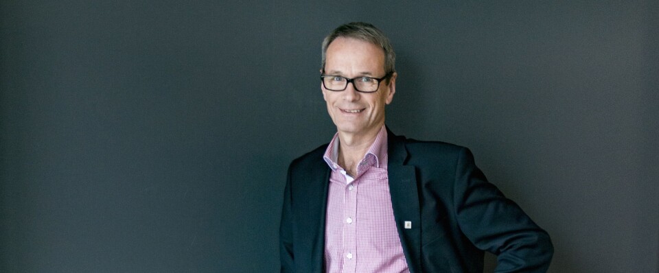 Jan Myhre, prosjektdirektør for Digibygg fra Statsbygg, holder foredrag på Norconsults Samfunnskonferanse 3. mai.