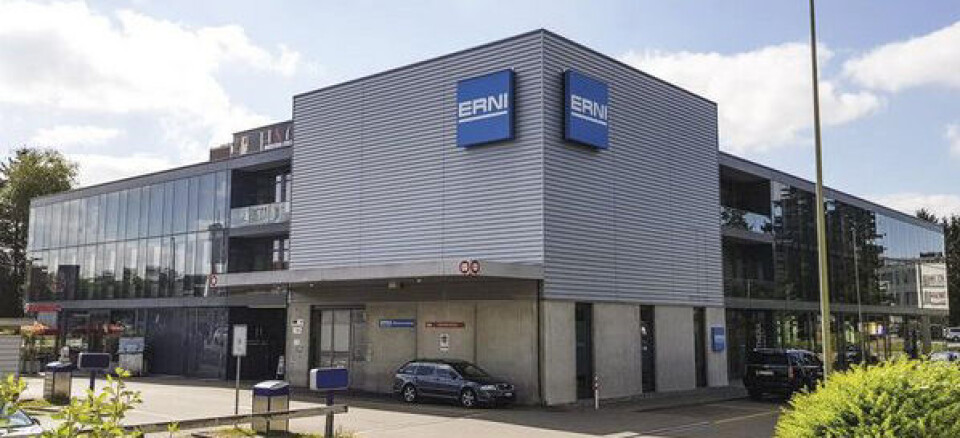 ERNI, med hovedkontor i Zürich, Sveits, blir del av TE Connectivity. Foto: ERNI Group AG. ERNI, med hovedkontor i Zürich, Sveits, blir del av TE Connectivity. Foto: ERNI Group AG.