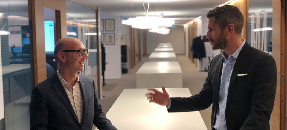 Tripod Capital Collective i Bergen er årets 'nykommer' som forvalter av presåkornkapital i 2018. F.v. Roald Brekkhus og Henrik Lie-Nielsen. Harald Troye er også del av teamet, men var ikke tilstede da bildet ble tatt. Foto: Tripod Capital Collective.