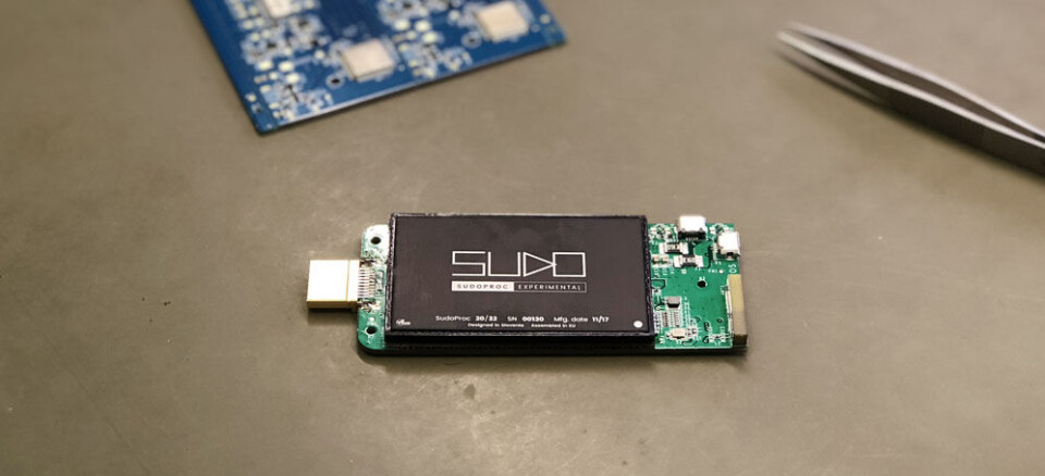SudoProc-modul som nå blir tilgjengelig fra Mouser Electronics. Foto: Sudo Systems