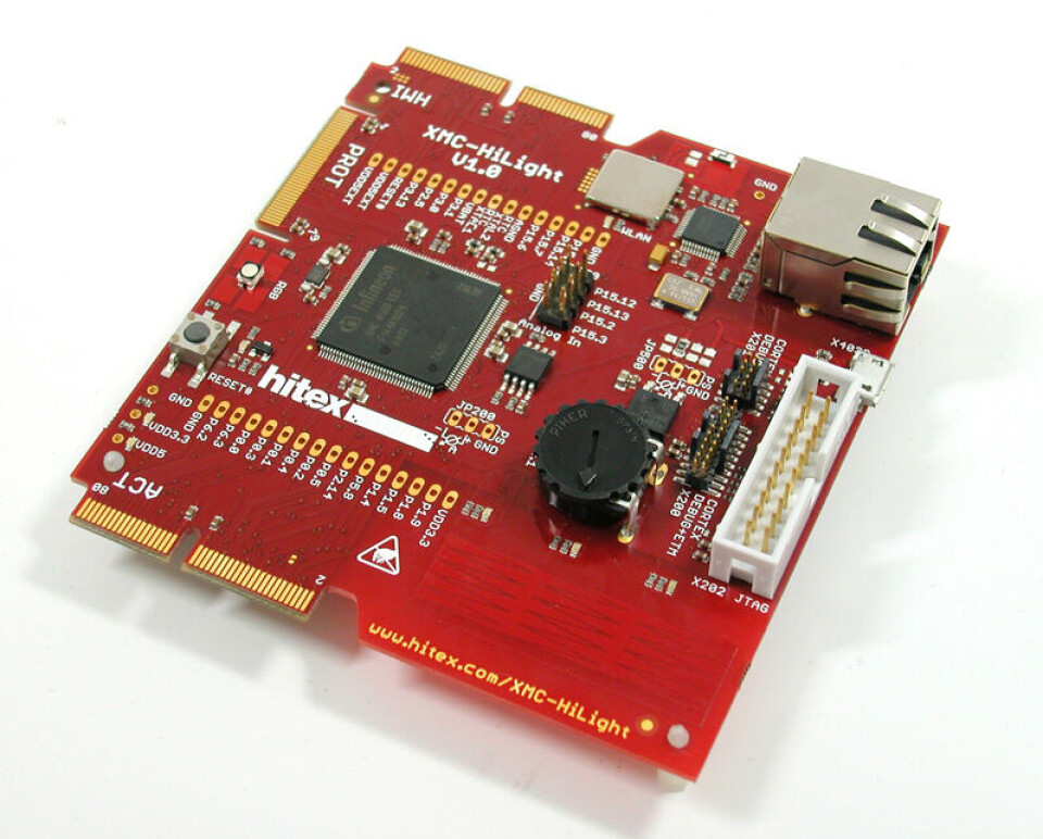 HiLight fra Hitex er kompakt og kompatibel med Infineon Hexagon evalueringssett.