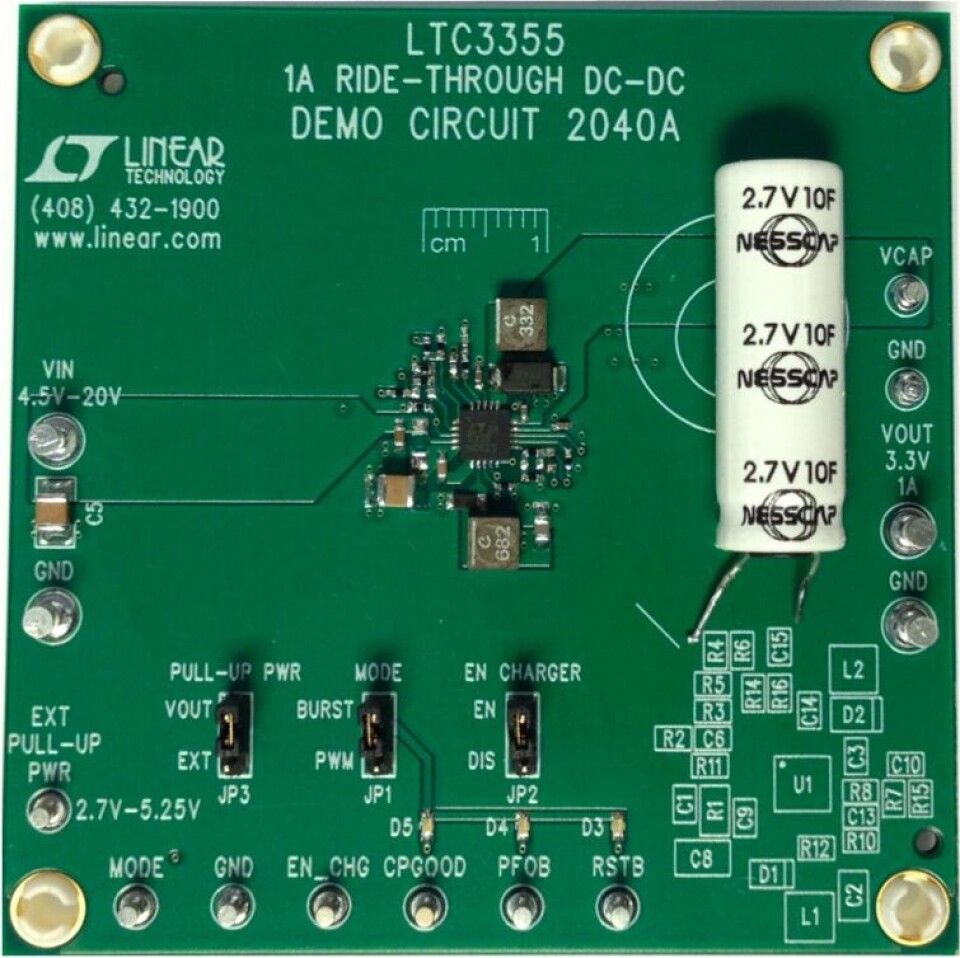 Et eget demokort er tilgjengelig for LTC3355.
