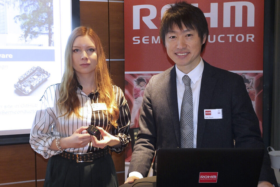 Jenna Virkkula, markedskommunikasjon og Koki Okada, leder for Rohms Finland Software Development Center i Oulu.