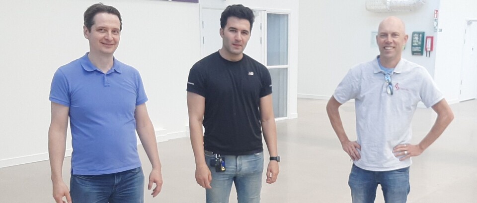 Lederteamet i Alixlabs har hentet penger til videreutvikling av APS-teknologien: F.v. Dmitry Suyatin, Mohammad Karimi, Jonas Sundqvist. Foto: Peter Ramwall