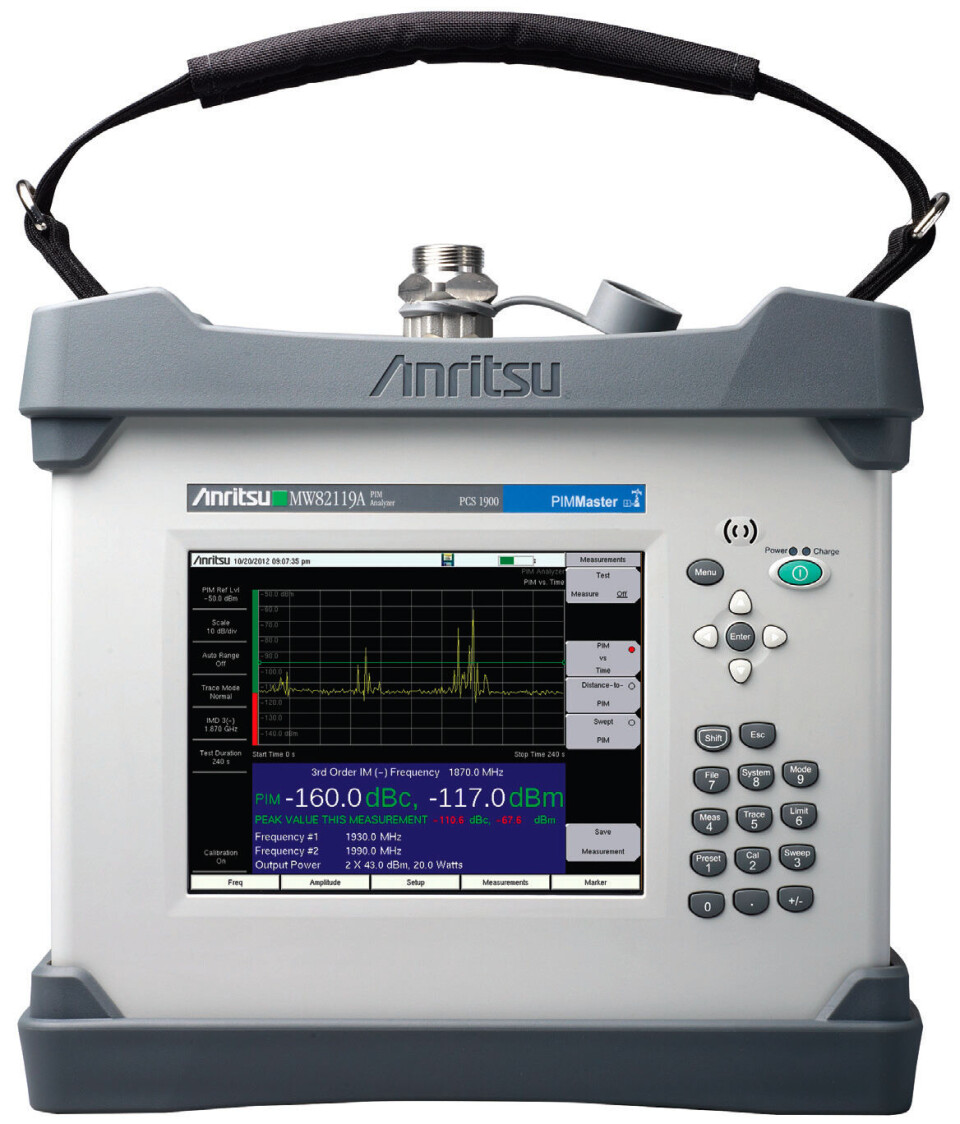 Batteridrevet PIM-analysator
