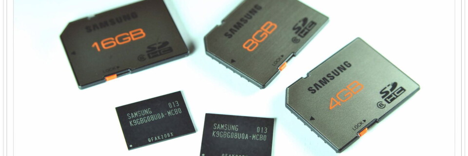 Overproduksjon av flash-minne vil få markedet til å krympe noe neste år, hevder TrendForce. Illustrasjonsfoto: Samsung.