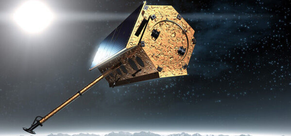 TerraSAR-X, en av satellittene som kommuniserer med laser.