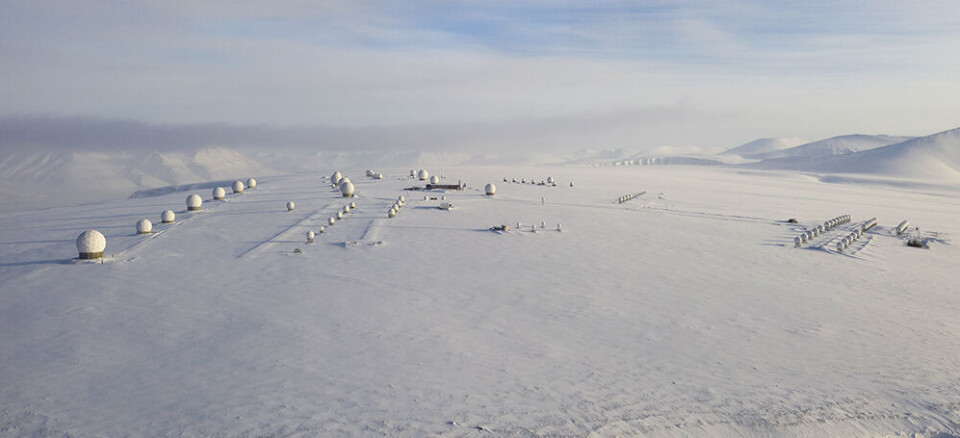 KSATs stasjon på Svalbard.