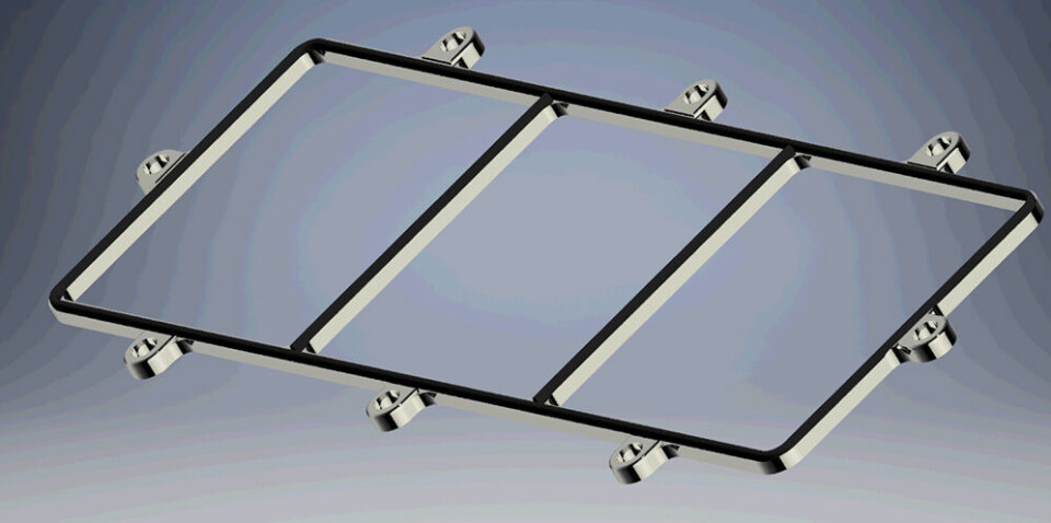 Typisk eksempel på en prototype av en ramme og pakning, som kan utformes ved hjelp av additiv produksjon. (Bilde: Parker Hannifin).