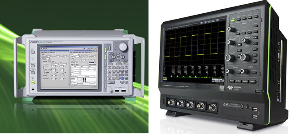 Instrumenter fra Anritsu (t.v.) og Teledyne LeCroy (t.h.) kan fås fra samme 'butikk' i Sverige, nemlig Anritsu.