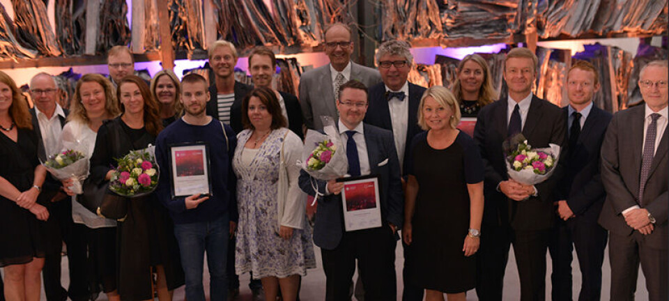 I tillegg til nye NCE-klynger ble fire nye Arena-prosjekter tatt opp onsdag, Arena Velferdsteknologi i Rogaland, i4plastics i Oppland, Arena arktisk vedlikehold Finnmark og Norwegian Fashion Hub i Oslo. Her representanter fra deltakerne, med næringsminister Monica Mæland i front.. (Foto: Terje Borud/Innovasjon Norge)