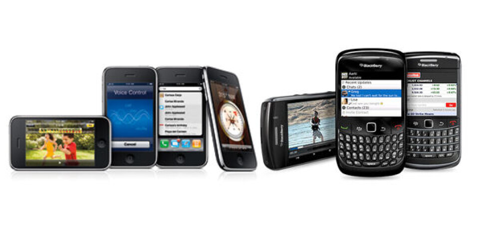 Apple og Blackberry gjør det godt i smarttelefon-segmentet i Europa.