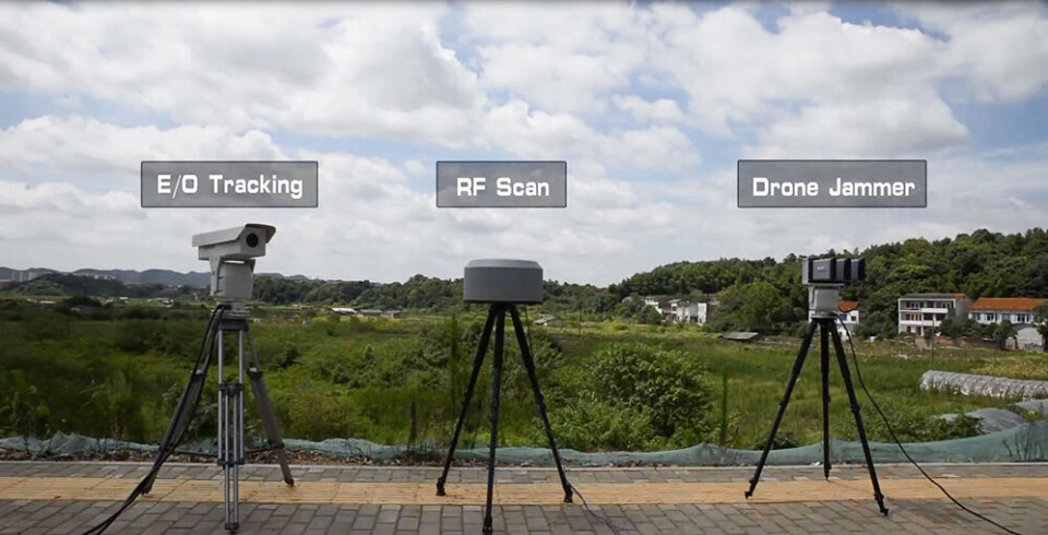 Bestanddelene i et anti-drone forsvarssystem. (klikk for større bilde) Bestanddelene i et anti-drone forsvarssystem. (klikk for større bilde)