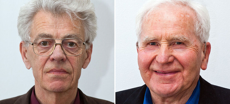 Pål Spilling (til venstre) og Yngvar Lundh fotografert i 2012. Foto: Gisle Hannemyr/Wikimedia Commons (CC BY-SA 3.0).