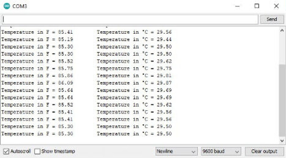 Spionerende I2C-kommunikasjon mellom temperatursensoren og Arduino gjennom Digital Discovery og NI LabVIEW