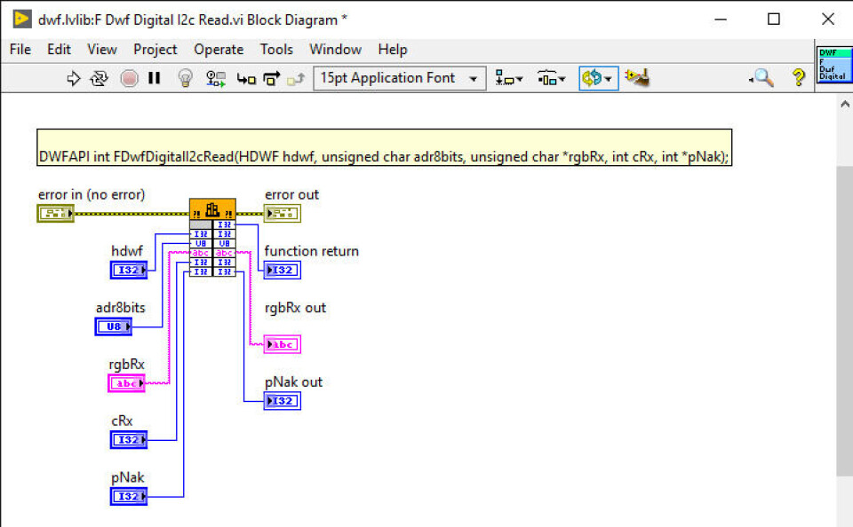 Spionerende I2C-kommunikasjon mellom temperatursensoren og Arduino gjennom Digital Discovery og NI LabVIEW
