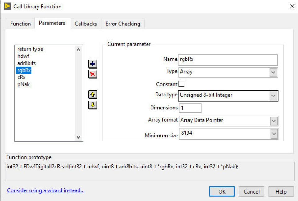 Spionerende I2C-kommunikasjon mellom temperatursensoren og Arduino gjennom Digital Discovery og NI LabVIEW