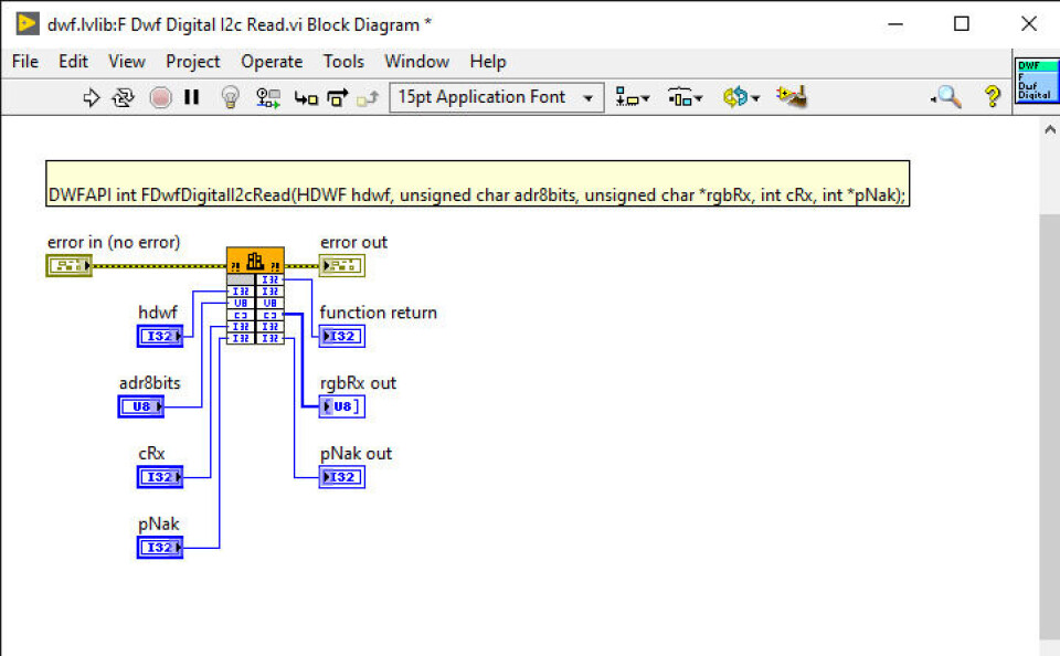 Spionerende I2C-kommunikasjon mellom temperatursensoren og Arduino gjennom Digital Discovery og NI LabVIEW