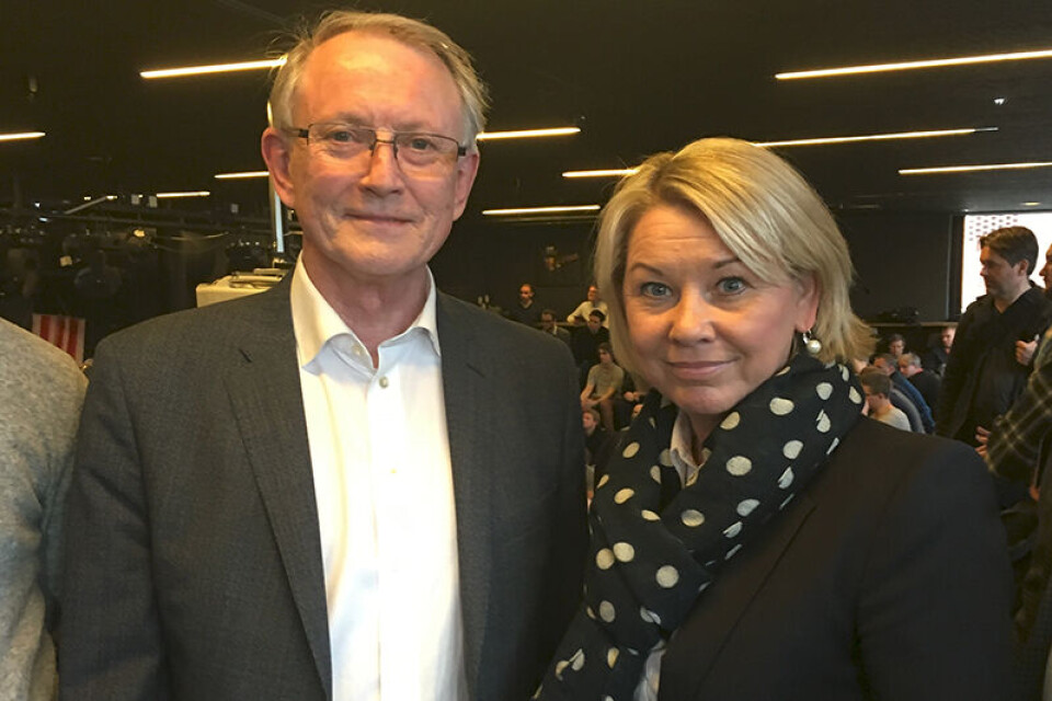 Arvid Hallén og Monica Mæland.