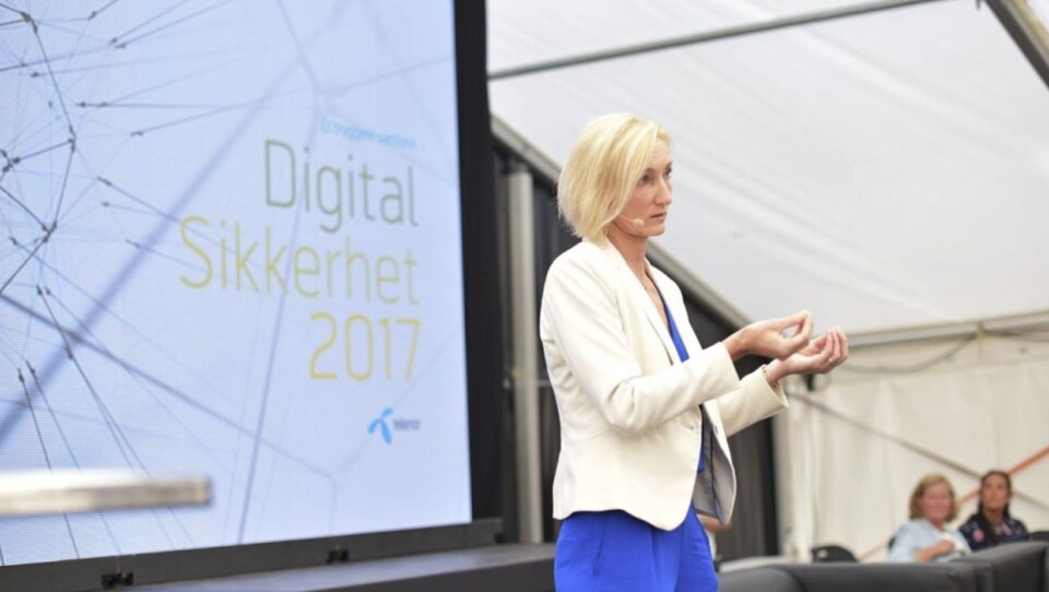 Hanne Tangen Nilsen, sikkerhetsdirektør i Telenor Norge. Foto: Martin Fjellanger.