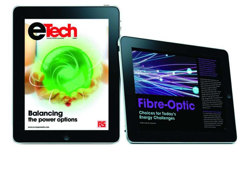 RS Components nyhetsmagasin eTech nå i iPad-versjon.