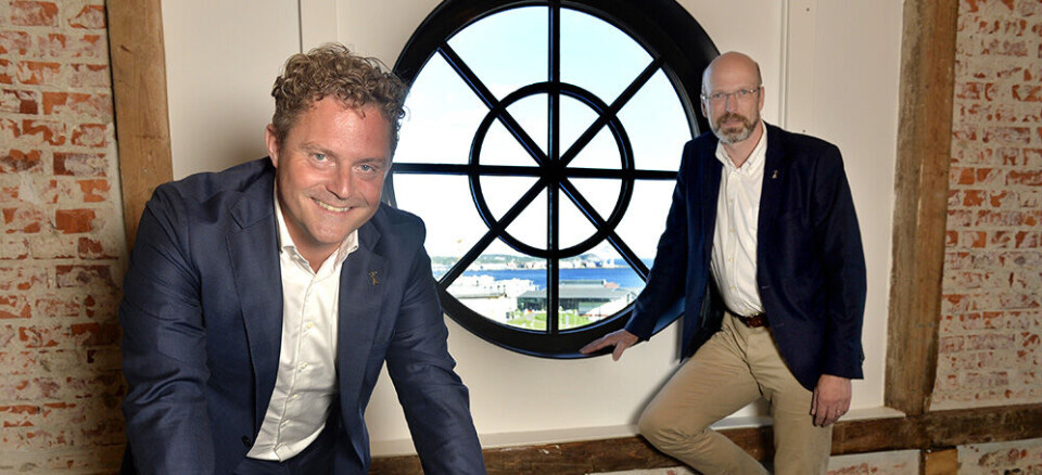 Kjøper dansk konkurrent: F.v. Bjørn Erik B. Helgeland, COO ABAX Group, Petter Quinsgaard, CEO ABAX Group. Foto: Kurt Andre Høyessen