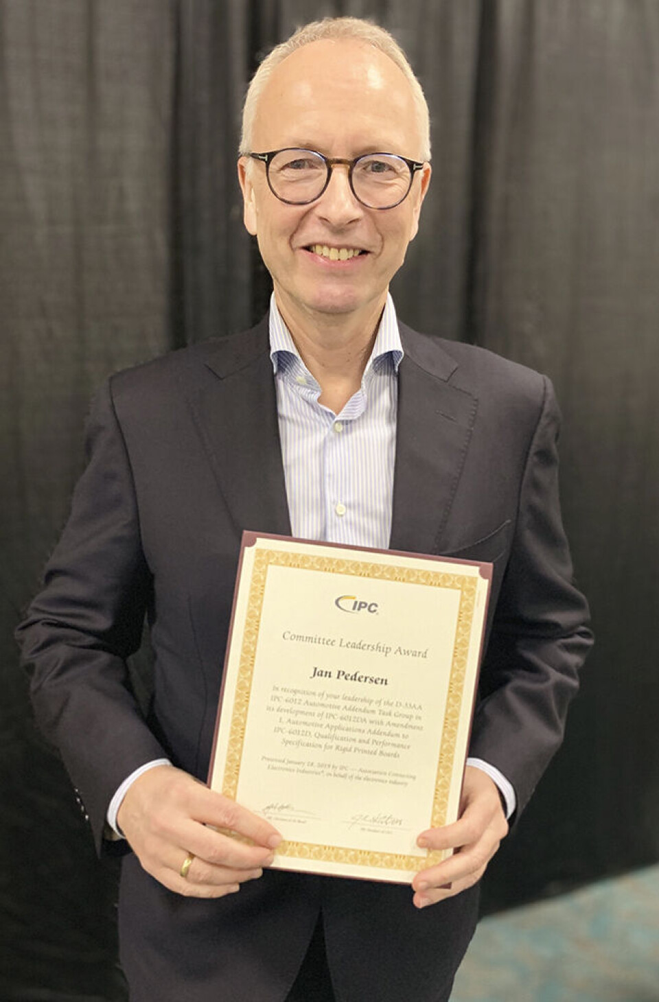 Jan Pedersen, leder av IPC task-gruppe IPC 6012DA.