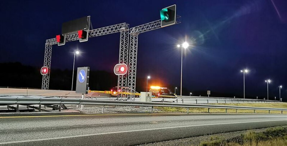 Planlagt vedlikehold på E18 strekningen Tvedestrand-Arendal. (Foto: Otera Traftec AS)