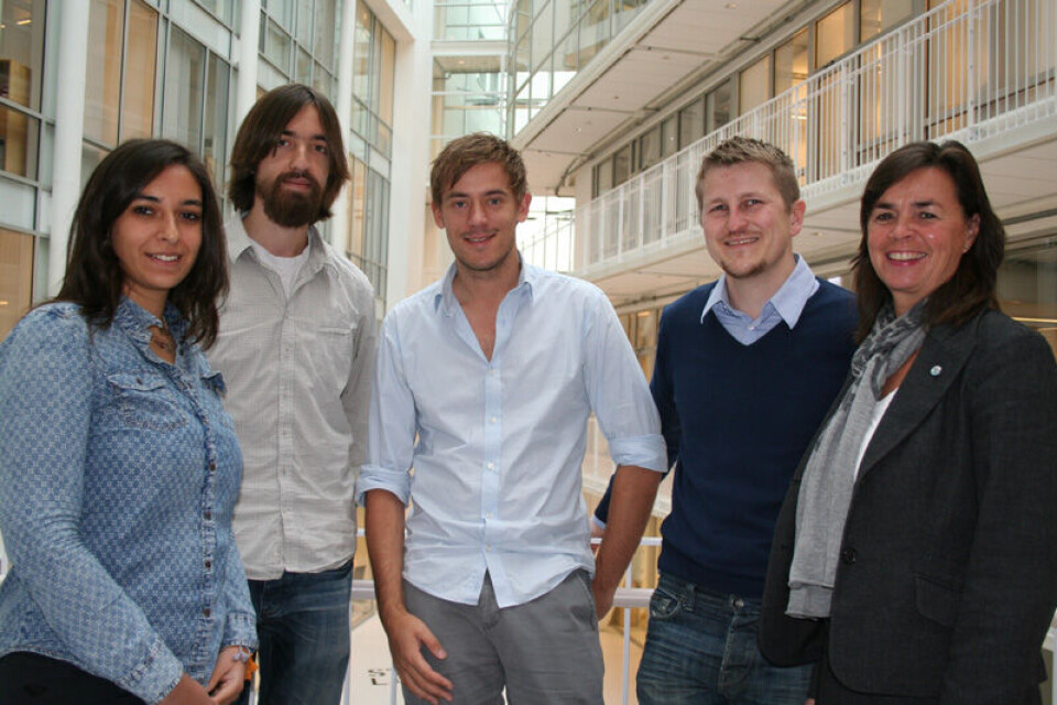 Teamet i Zwipe består av en god miks av folk som bidrar med kunnskaper: F.v. Sarah Forstassin, Gildas Chabot, Steffen Larsen, Kim Humborstad og Susanne Hannestad.