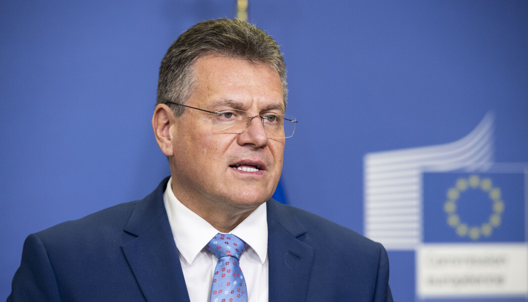 – Vi må sørge for at vi har et visst nivå av strategisk kapasitet, spesielt med hensyn til kritiske teknologier, produkter og komponenter, mener Maroš Šefčovič, visepresident i EU-kommisjonen. – Vi må sørge for at vi har et visst nivå av strategisk kapasitet, spesielt med hensyn til kritiske teknologier, produkter og komponenter, mener Maroš Šefčovič, visepresident i EU-kommisjonen.