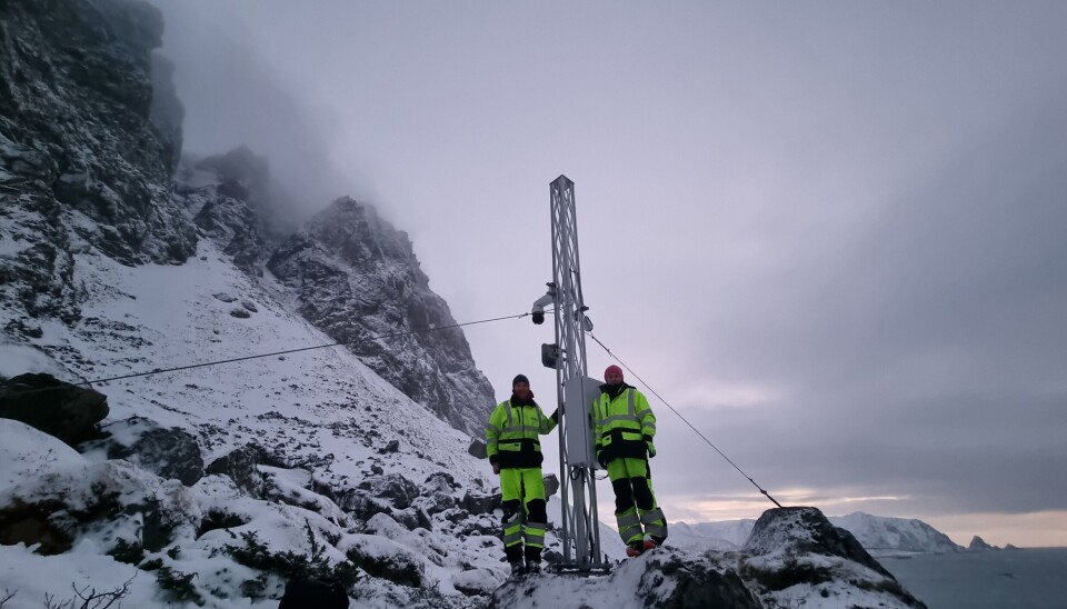 Radarovervåkning av steinsprang på Andøya